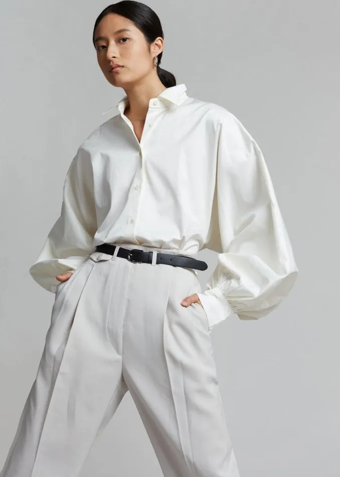 The Frankie Shop Sabi Blouse 8211 Ivory Women Tops