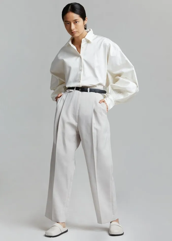 The Frankie Shop Sabi Blouse 8211 Ivory Women Tops