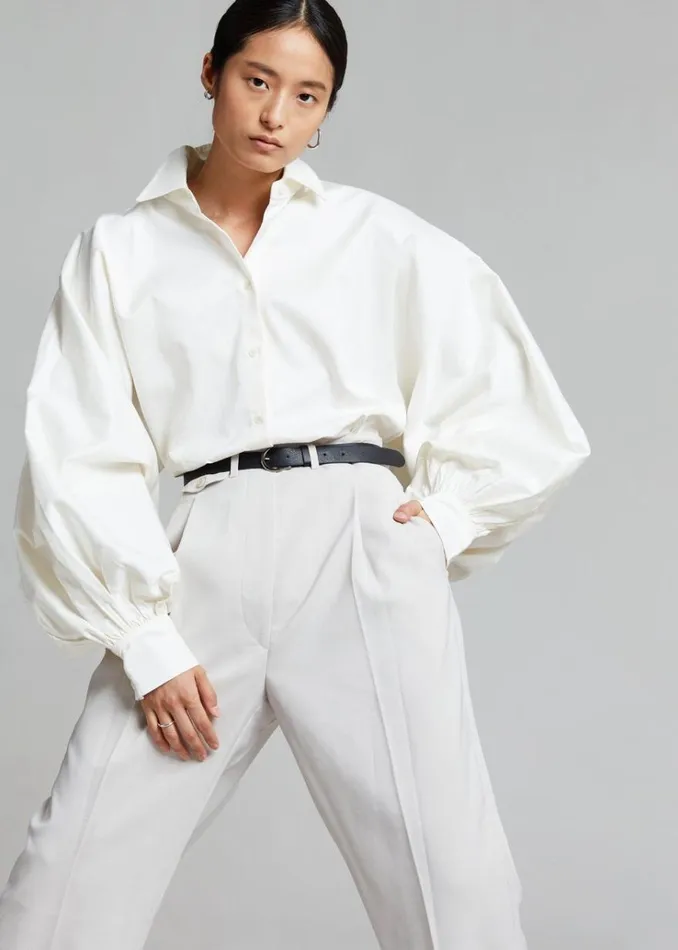 The Frankie Shop Sabi Blouse 8211 Ivory Women Tops