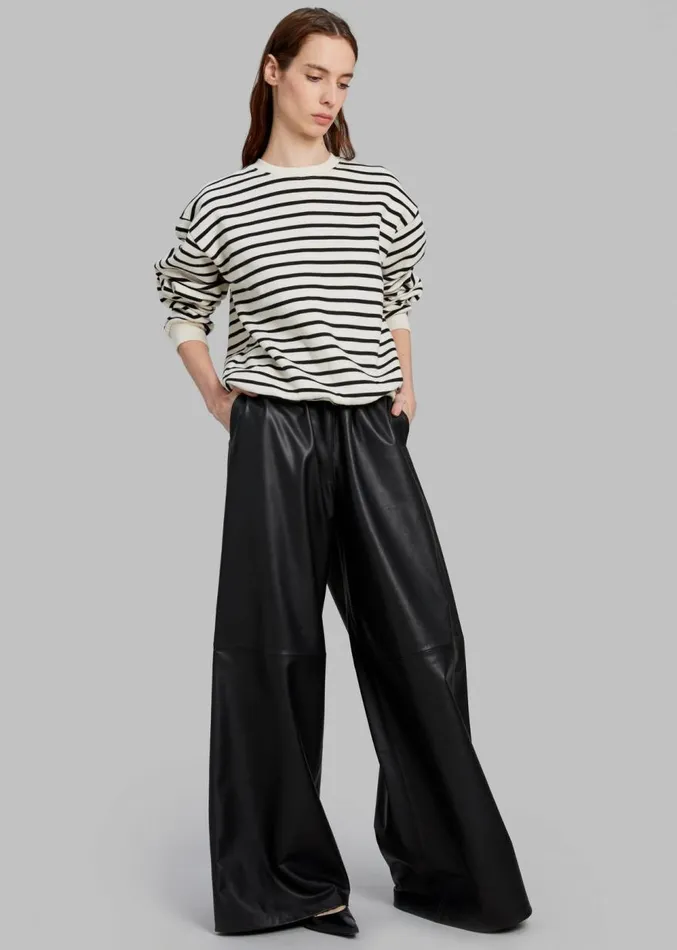 The Frankie Shop Saint Stripe Sweater 8211 BlackWhite Stripe Women Clothing
