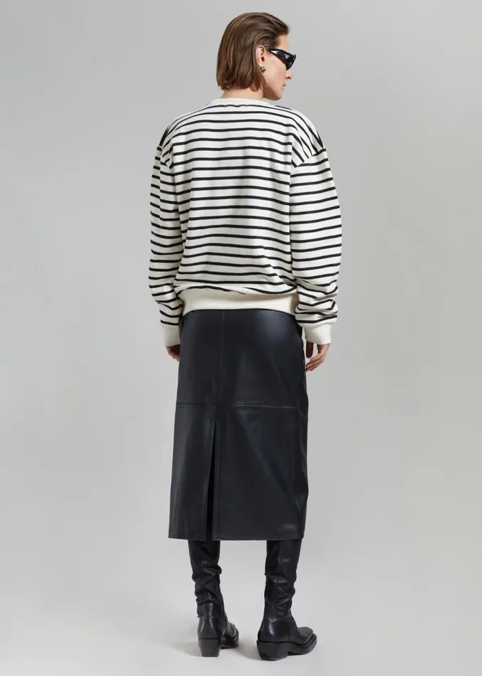 The Frankie Shop Saint Stripe Sweater 8211 BlackWhite Stripe Women Clothing