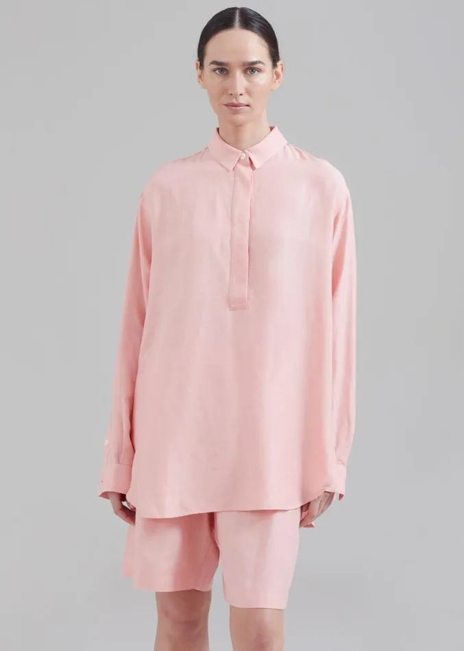 The Frankie Shop Samse Samse Alfrida HP Shirt 8211 Coral Cloud Women Tops