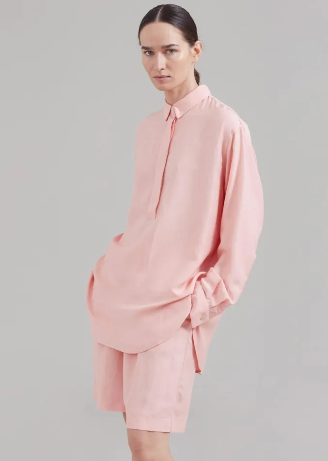 The Frankie Shop Samse Samse Alfrida HP Shirt 8211 Coral Cloud Women Tops