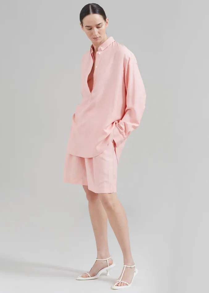 The Frankie Shop Samse Samse Alfrida HP Shirt 8211 Coral Cloud Women Tops