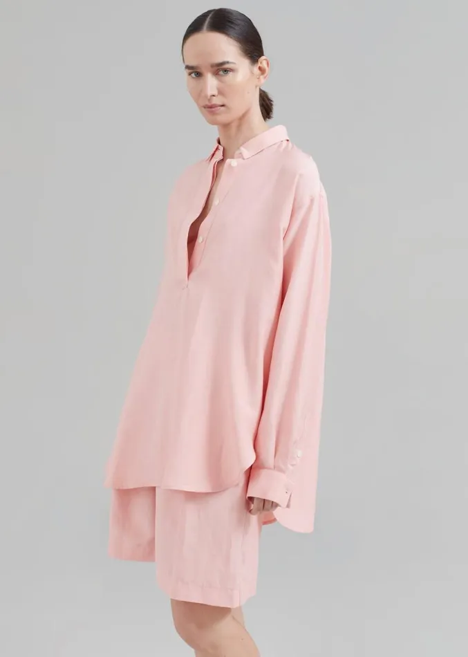 The Frankie Shop Samse Samse Alfrida HP Shirt 8211 Coral Cloud Women Tops