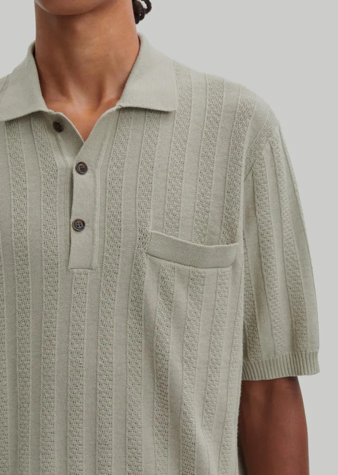 The Frankie Shop Samse Samse Conal Polo 8211 Agate Grey Men Tops