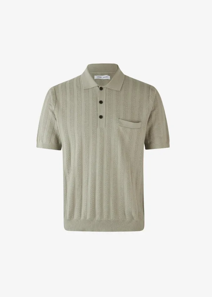 The Frankie Shop Samse Samse Conal Polo 8211 Agate Grey Men Tops