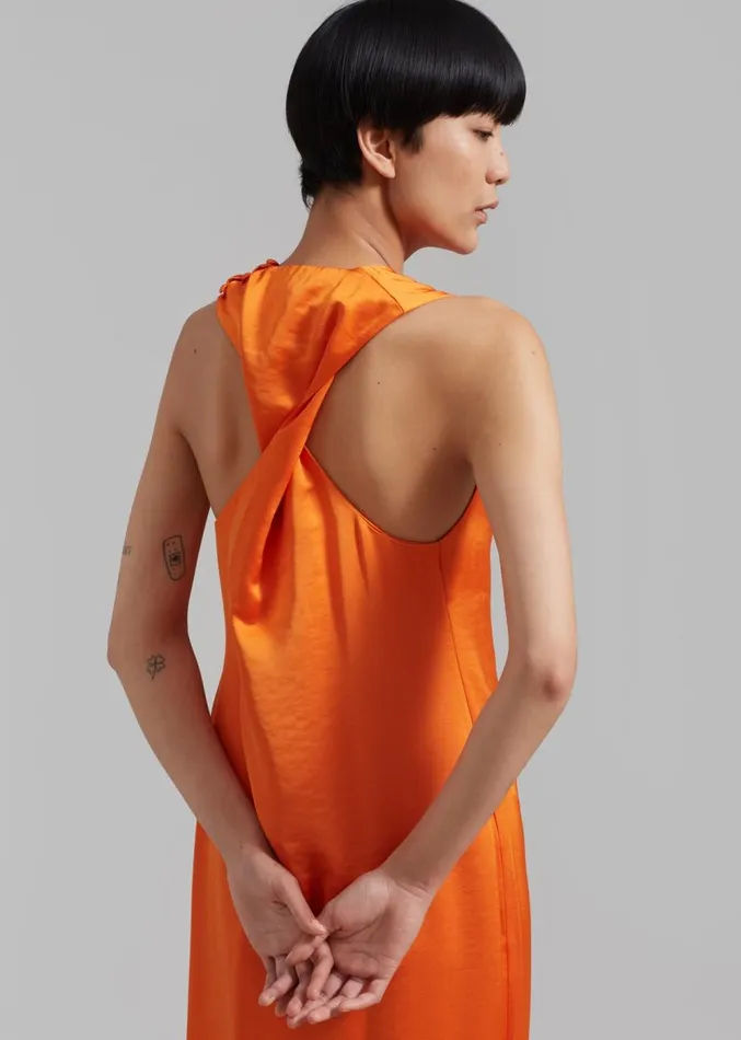 The Frankie Shop Samse Samse Ellie Dress 8211 Russet Orange Women Dresses