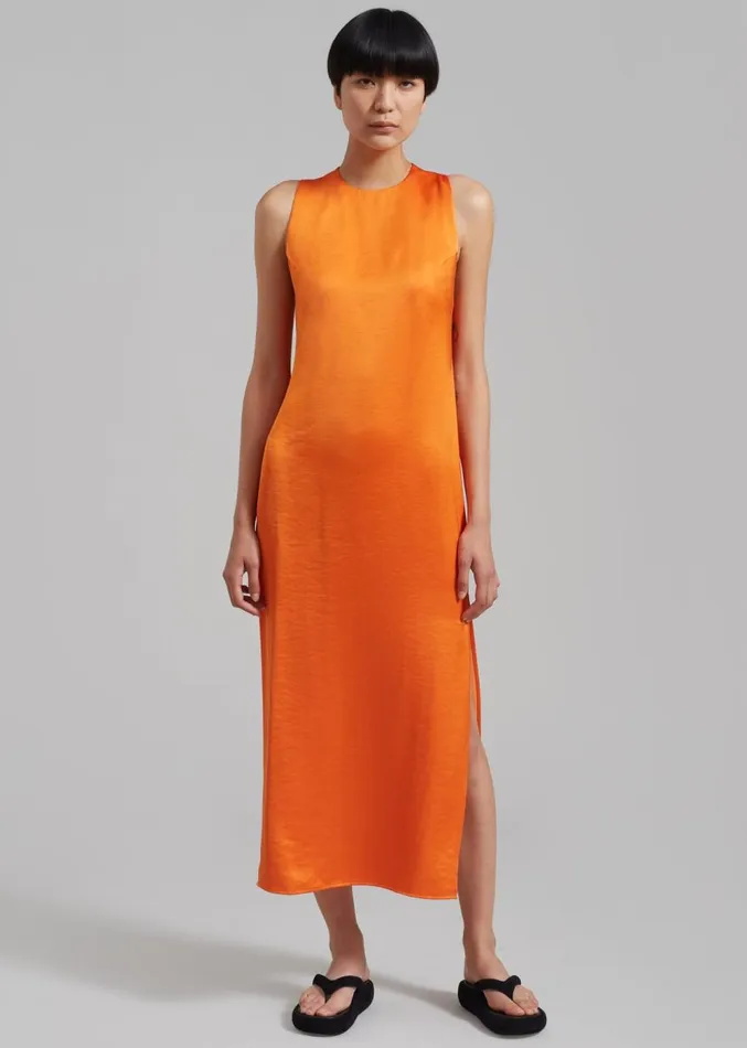 The Frankie Shop Samse Samse Ellie Dress 8211 Russet Orange Women Dresses