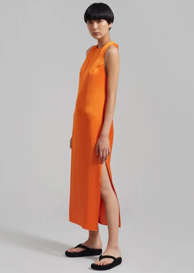 The Frankie Shop Samse Samse Ellie Dress 8211 Russet Orange Women Dresses