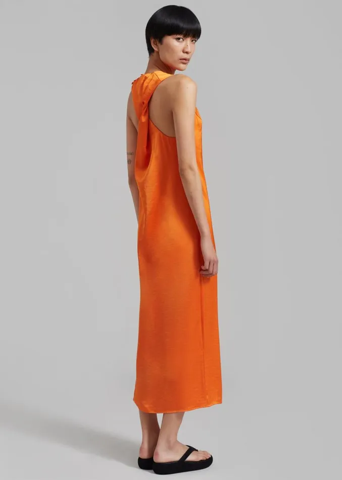 The Frankie Shop Samse Samse Ellie Dress 8211 Russet Orange Women Dresses