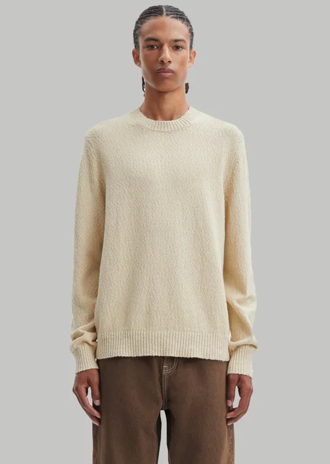 The Frankie Shop Samse Samse Ray Crew Neck 8211 Castle Wall Men Knitwear