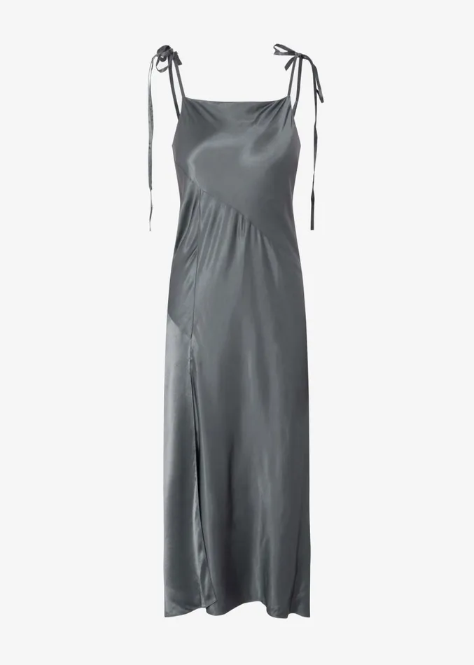 The Frankie Shop Samse Samse Viktoria Bias Strap Dress 8211 Iron Gate Women Dresses