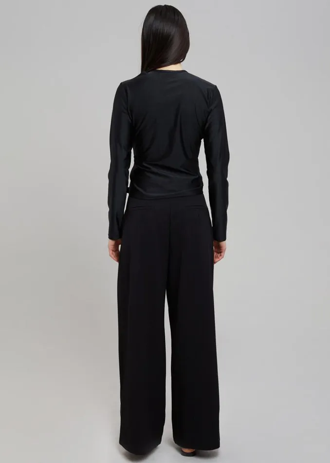 The Frankie Shop Sid Neigum Cutout Tension Blouse 8211 Black Women Tops