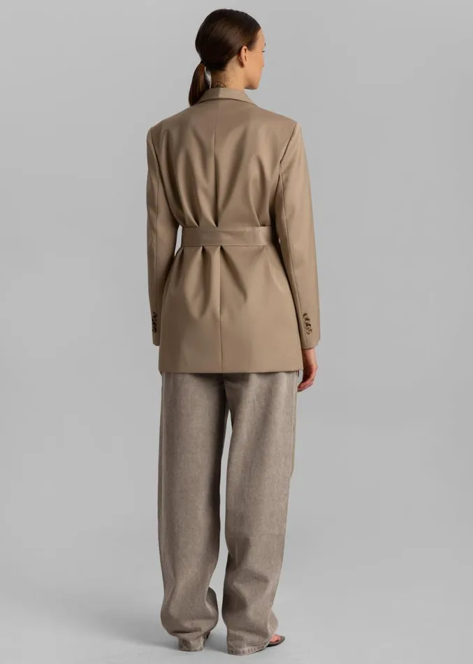 The Frankie Shop Sidonie Blazer 8211 Taupe Women Outerwear