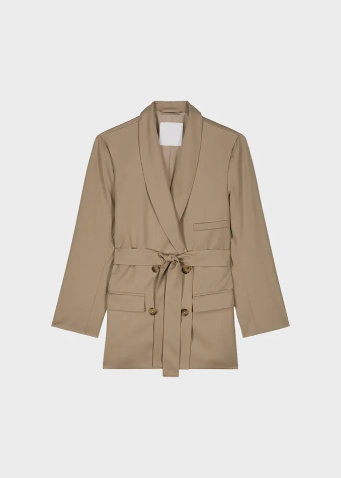 The Frankie Shop Sidonie Blazer 8211 Taupe Women Outerwear