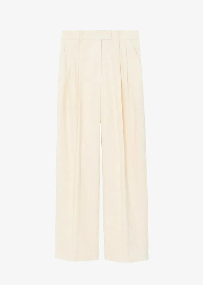 The Frankie Shop Siham Corduroy Pants 8211 Cream Women Clothing