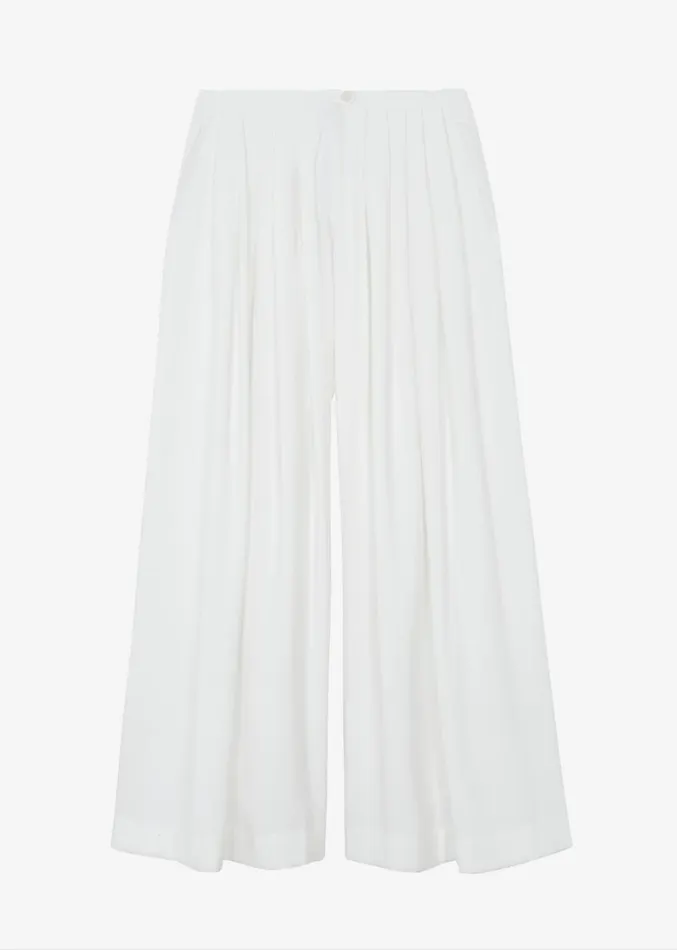 The Frankie Shop Sloane Wide Leg Trousers 8211 White Women Clothing