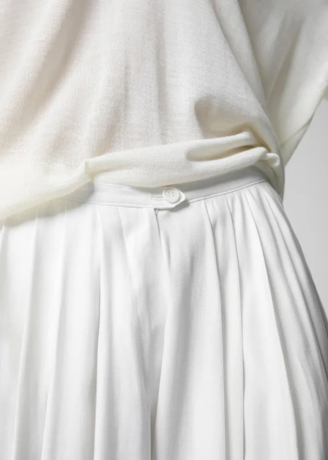 The Frankie Shop Sloane Wide Leg Trousers 8211 White Women Clothing