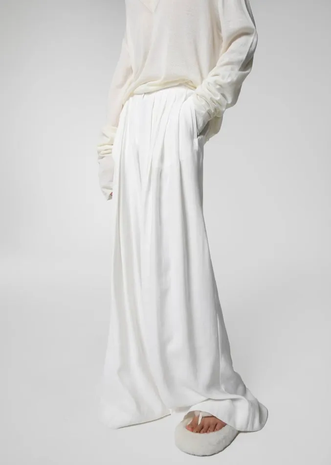 The Frankie Shop Sloane Wide Leg Trousers 8211 White Women Clothing