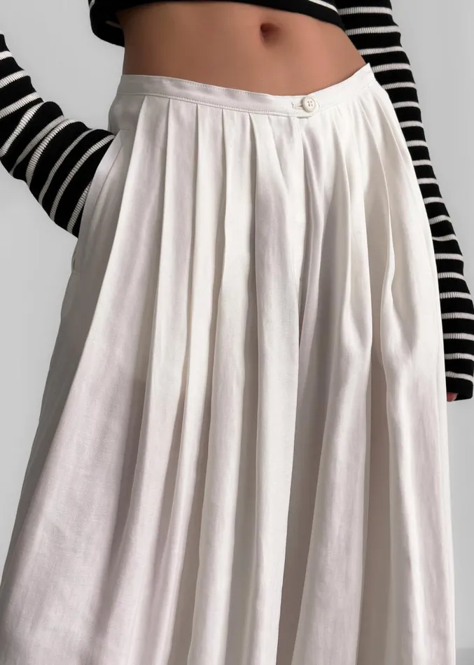 The Frankie Shop Sloane Wide Leg Trousers 8211 White Women Clothing