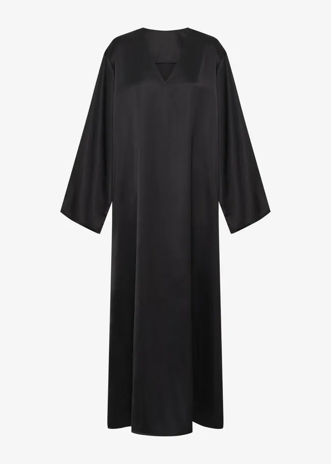 The Frankie Shop Solaqua VNeck Dress 8211 Noir Women Clothing