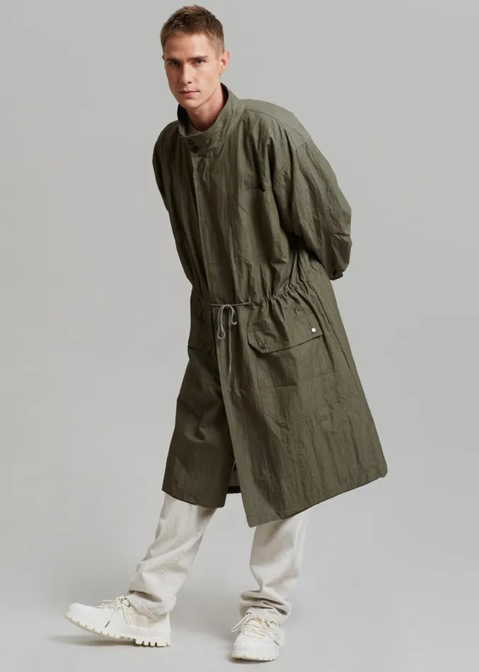 The Frankie Shop Stephen Anorak 8211 Dark Olive Men Outerwear