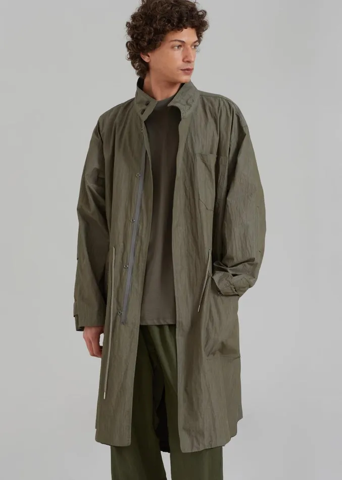 The Frankie Shop Stephen Anorak 8211 Dark Olive Men Outerwear