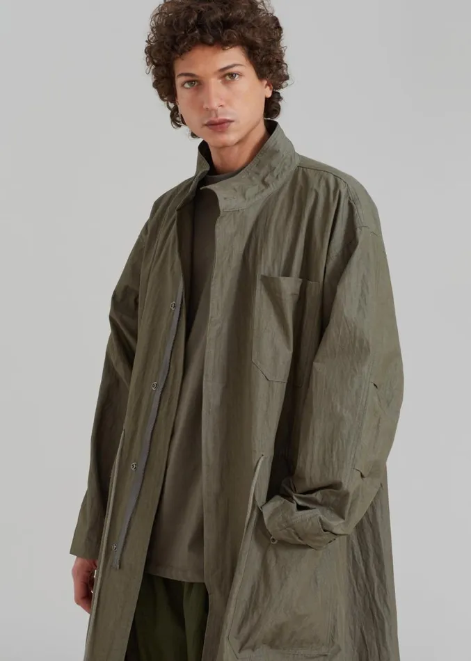 The Frankie Shop Stephen Anorak 8211 Dark Olive Men Outerwear
