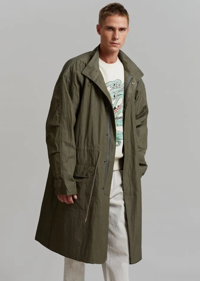 The Frankie Shop Stephen Anorak 8211 Dark Olive Men Outerwear