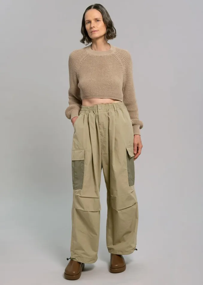 The Frankie Shop Stu Colorblock Cargo Pants 8211 Beige Combo WomenMen Bottoms