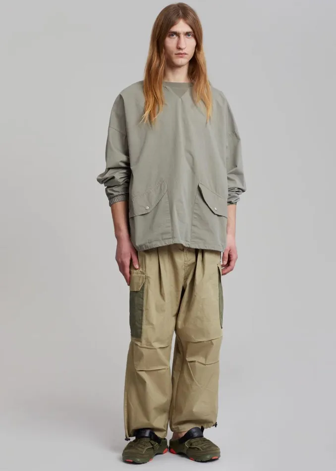 The Frankie Shop Stu Colorblock Cargo Pants 8211 Beige Combo WomenMen Bottoms