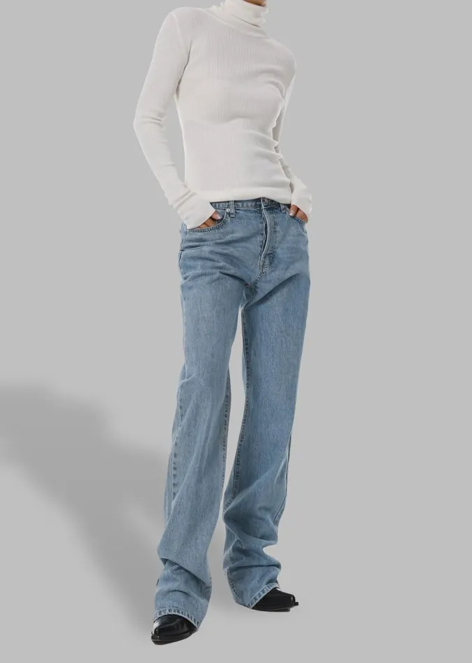 The Frankie Shop Susanna Jeans 8211 Light Wash Women Bottoms