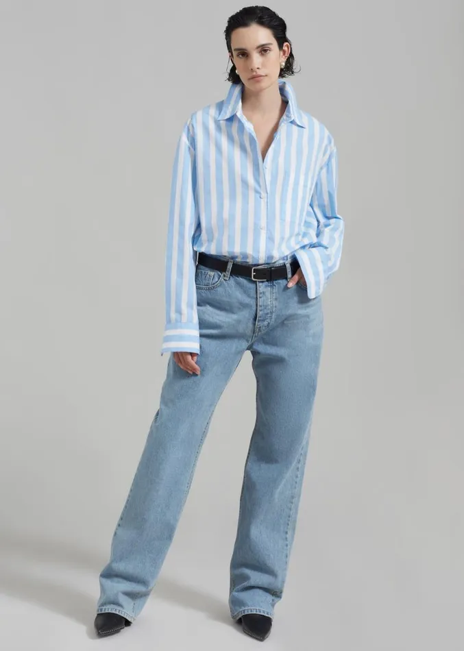 The Frankie Shop Susanna Jeans 8211 Light Wash Women Bottoms