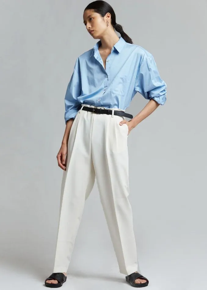 The Frankie Shop Svea Tapered Trousers 8211 Vanilla Women Bottoms