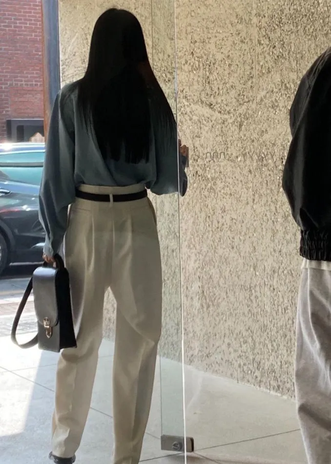 The Frankie Shop Svea Tapered Trousers 8211 Vanilla Women Bottoms