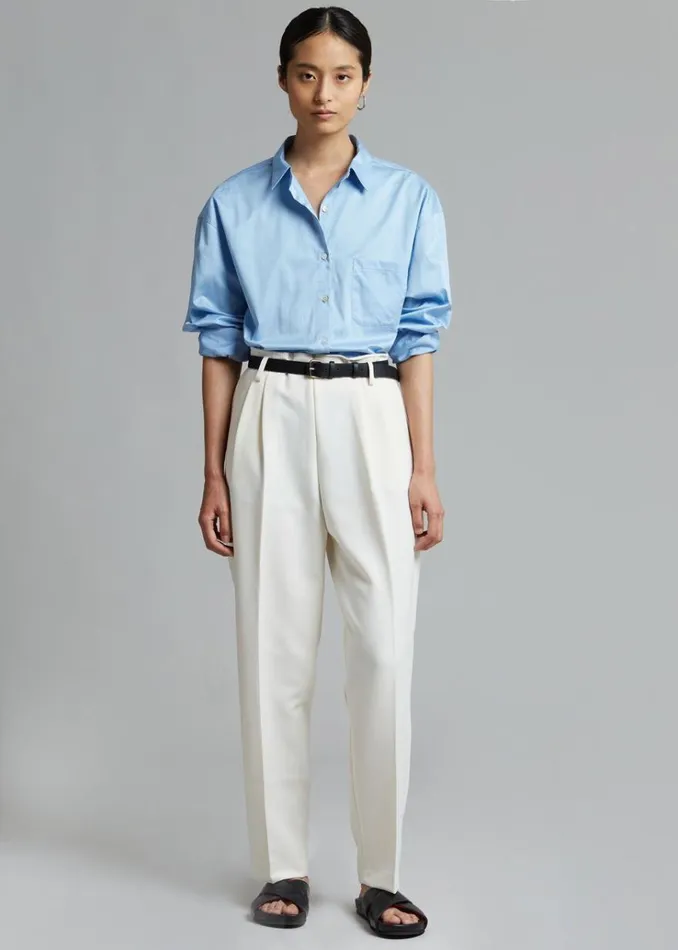 The Frankie Shop Svea Tapered Trousers 8211 Vanilla Women Bottoms