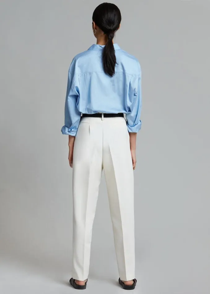 The Frankie Shop Svea Tapered Trousers 8211 Vanilla Women Bottoms