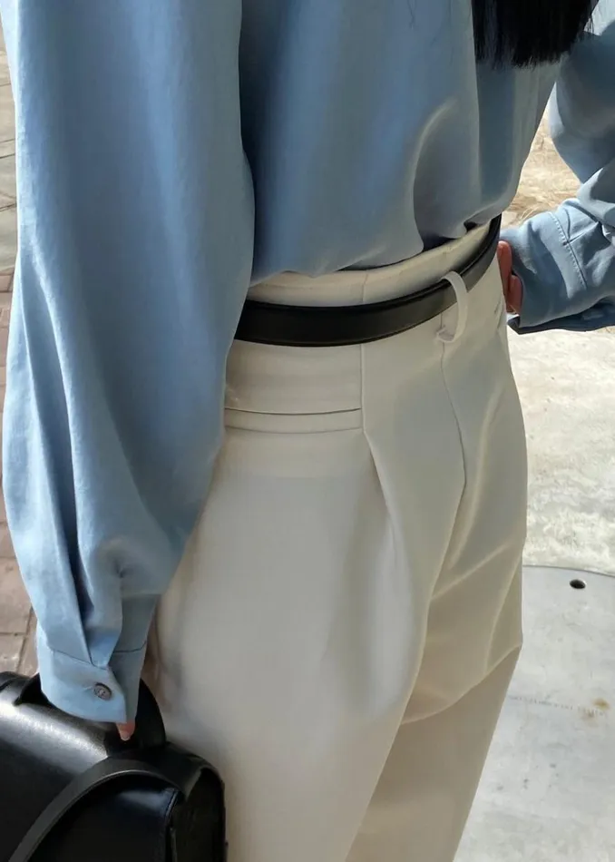 The Frankie Shop Svea Tapered Trousers 8211 Vanilla Women Bottoms