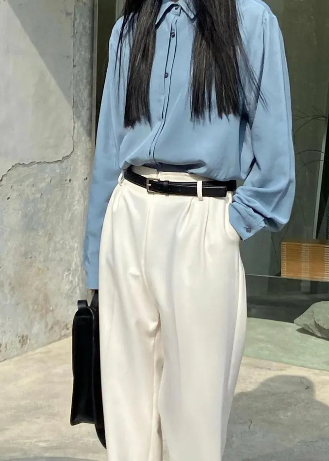 The Frankie Shop Svea Tapered Trousers 8211 Vanilla Women Bottoms