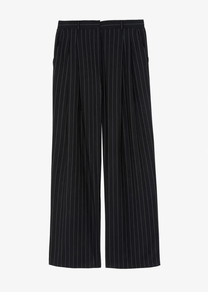 The Frankie Shop Sybil Trousers 8211 Black Pinstripe Women Clothing