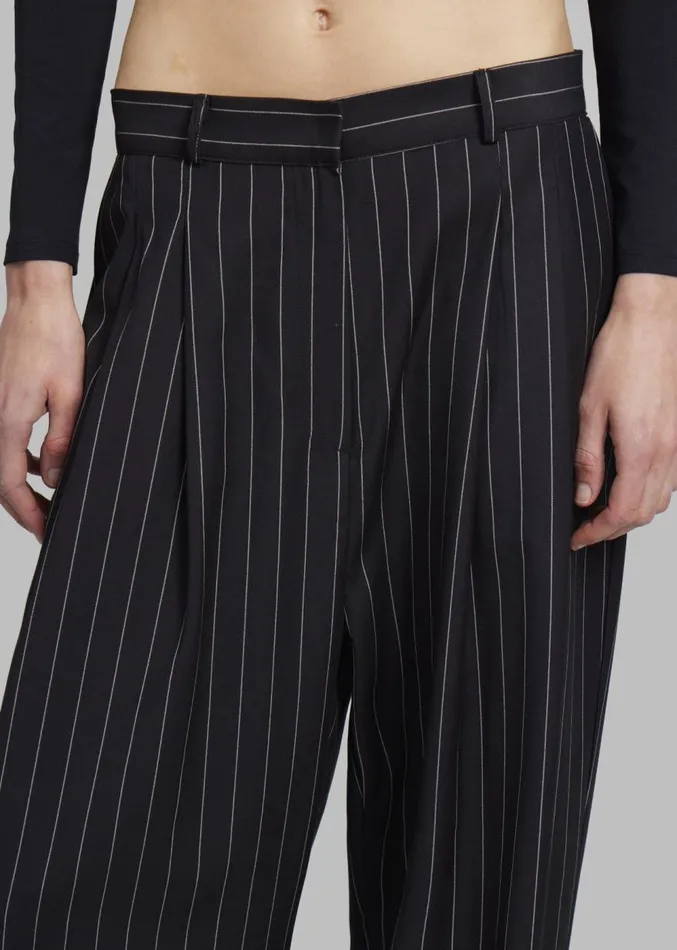 The Frankie Shop Sybil Trousers 8211 Black Pinstripe Women Clothing