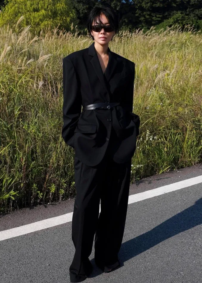 The Frankie Shop Tansy Pleated Trousers 8211 Black Women Bottoms