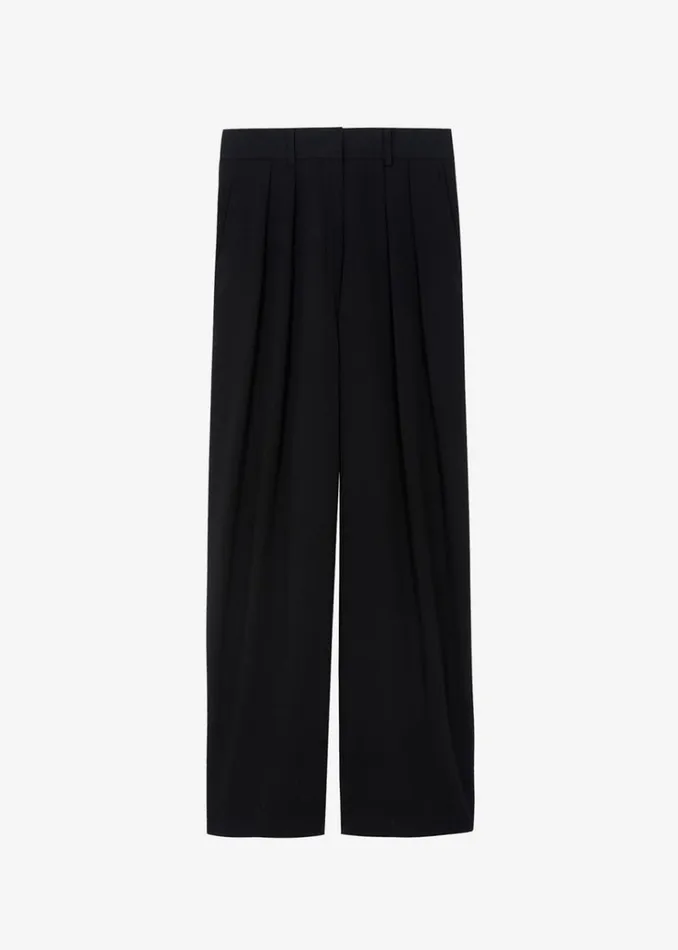 The Frankie Shop Tansy Pleated Trousers 8211 Black Women Bottoms