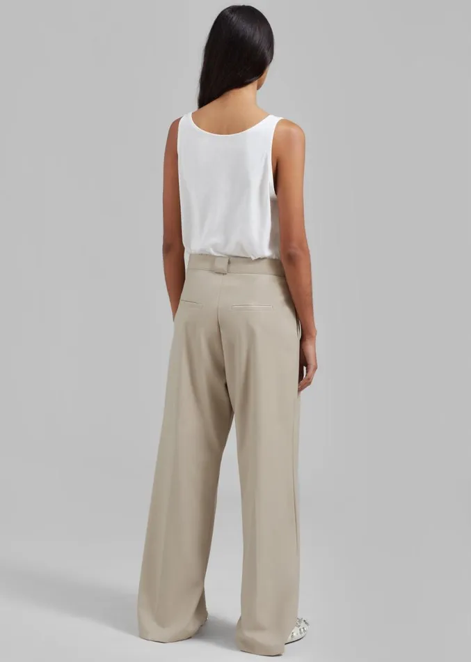 The Frankie Shop Tate Trousers 8211 Beige Women Clothing