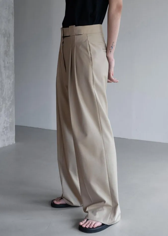 The Frankie Shop Tate Trousers 8211 Beige Women Clothing