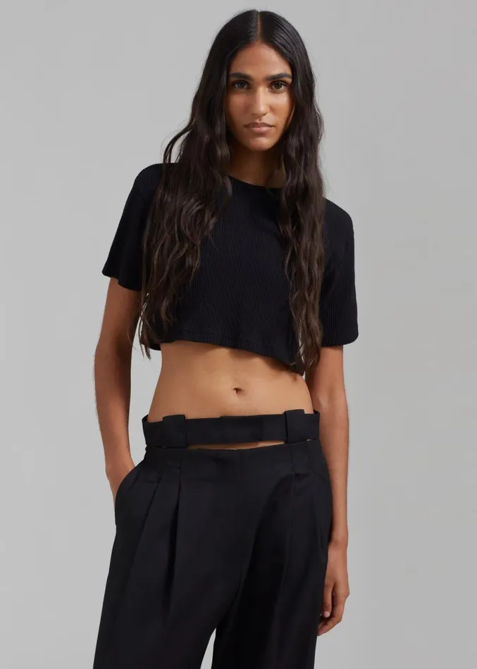 The Frankie Shop Tate Trousers 8211 Black Women Clothing