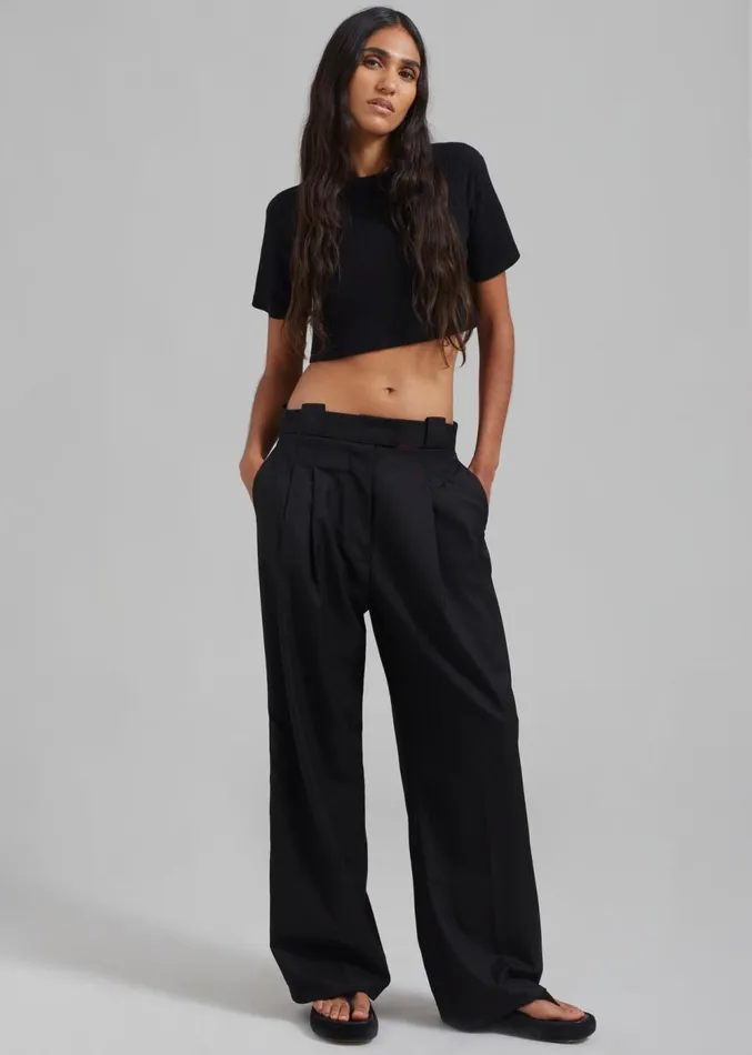 The Frankie Shop Tate Trousers 8211 Black Women Clothing