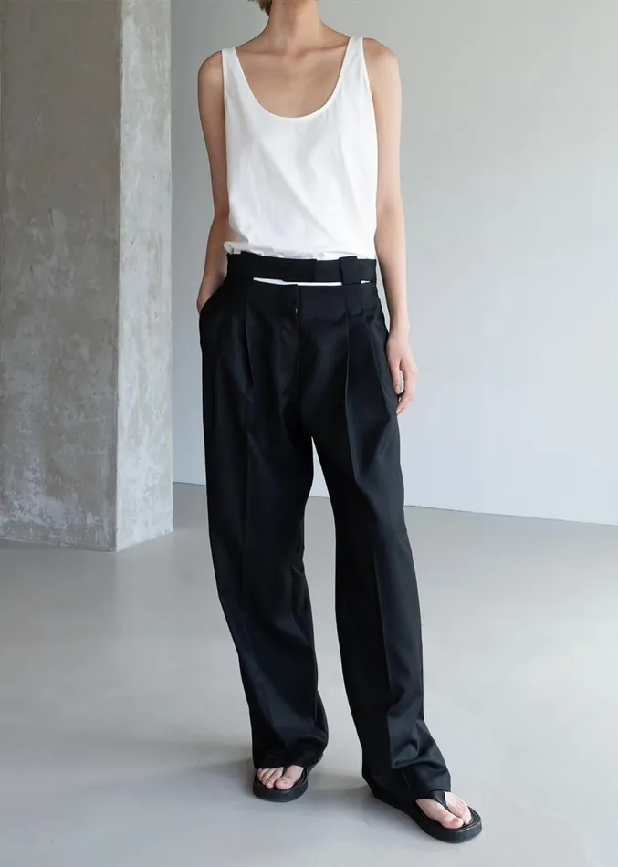 The Frankie Shop Tate Trousers 8211 Black Women Clothing