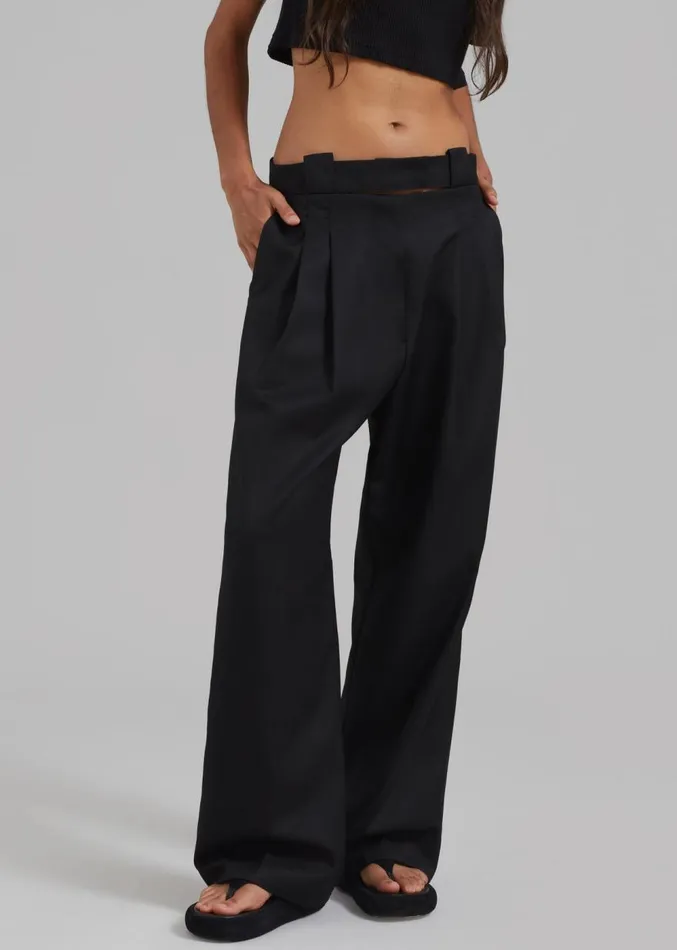 The Frankie Shop Tate Trousers 8211 Black Women Clothing